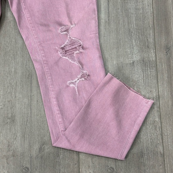 Women's Universal Thread 26 2 Regular Pants Jeans Denim Pink High Rise Skinny - Picture 7 of 12